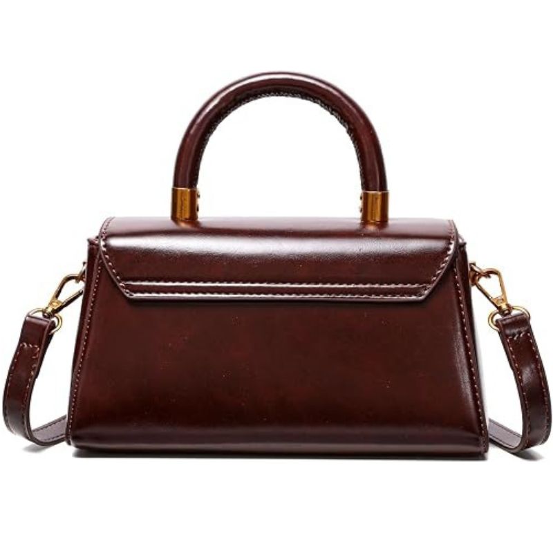 Mini Crossbody Clutch with Bright PU Finish