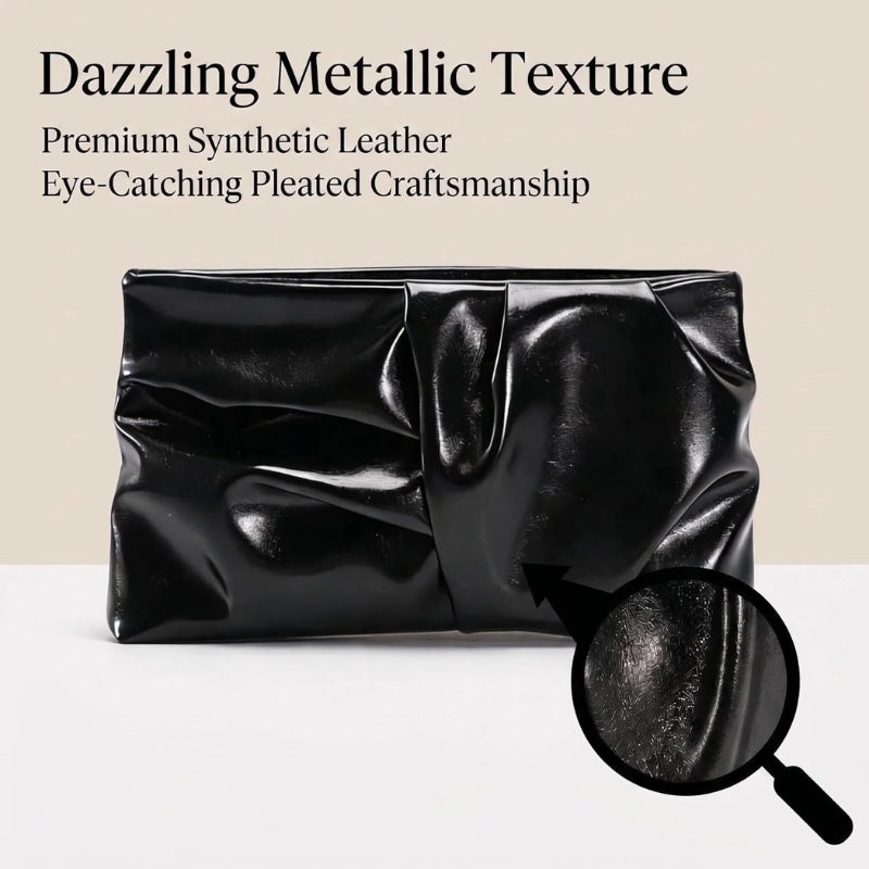 Women's Pleated Cloud Clutch Bag