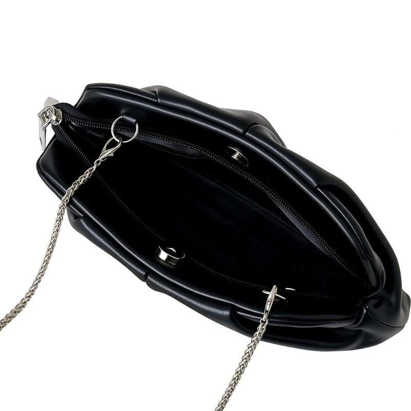 Women's Dressy Evening Bag Ruched PU Leather Clutch Purse