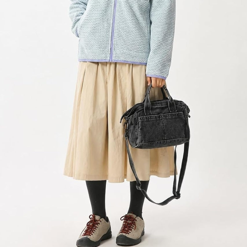 Large-Capacity Women's Denim Handbag