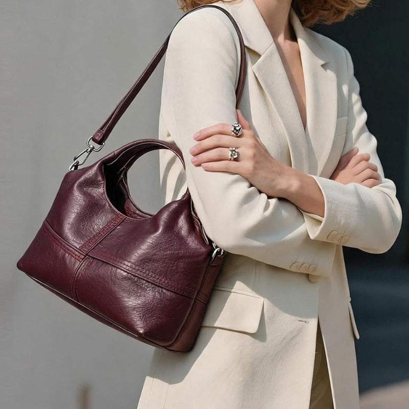 Medium Women's Soft Leather Hobo Handbag