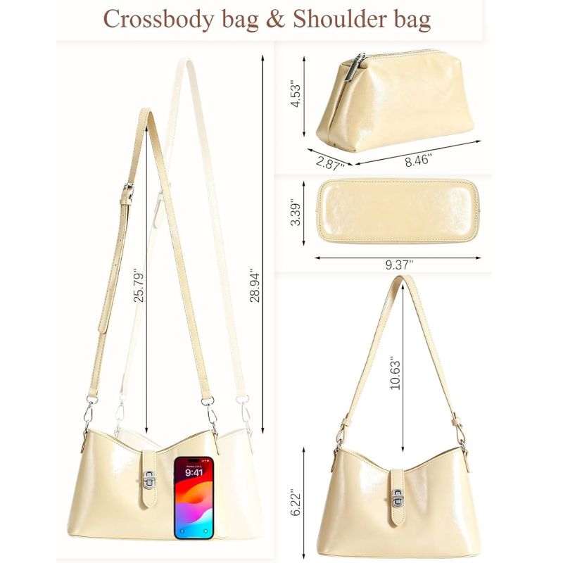 Purse Soft PU Leather Women 2-in-1 Set Crossbody Bag