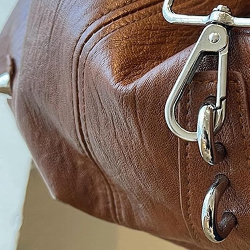 Y2K Vegan Leather Hobo Shoulder Bag