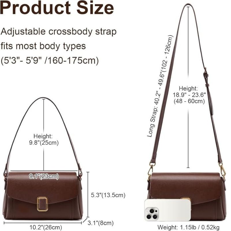 Genuine Leather Crossbody Bag For Women