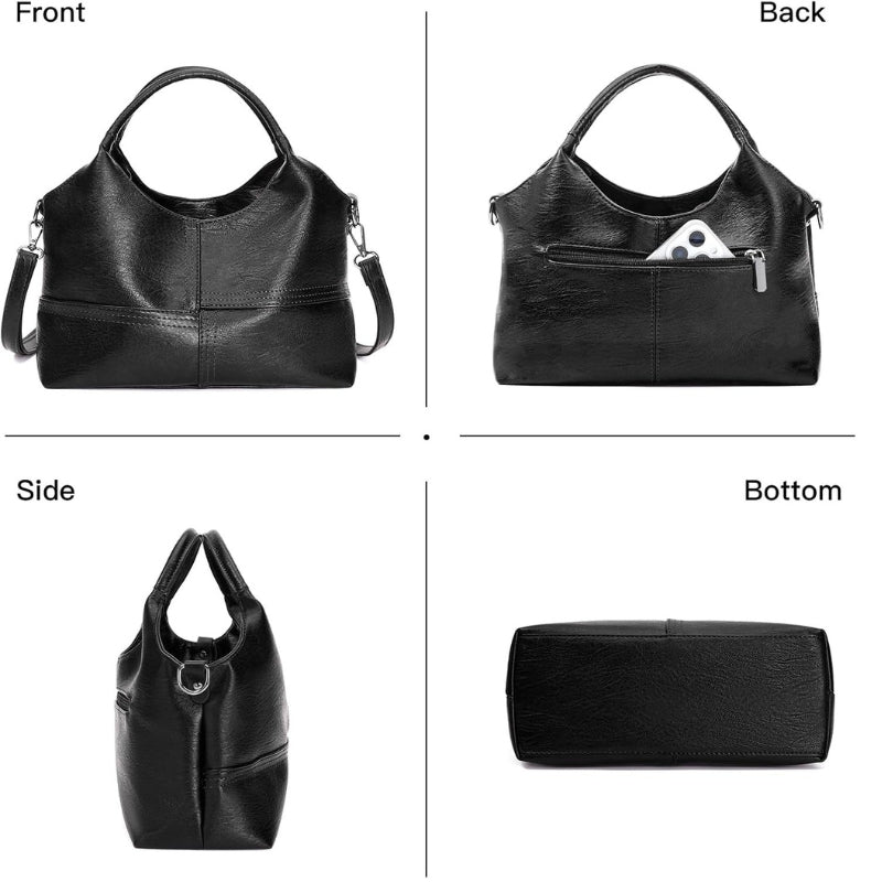 Medium Women's Soft Leather Hobo Handbag