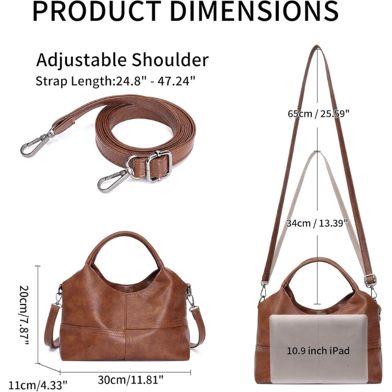 Medium Women's Soft Leather Hobo Handbag