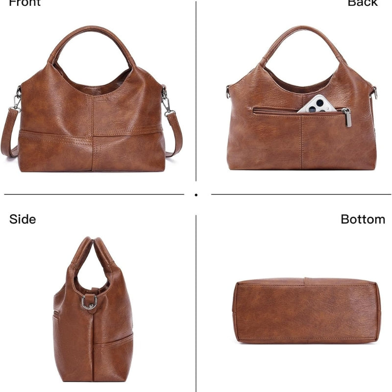 Medium Women's Soft Leather Hobo Handbag