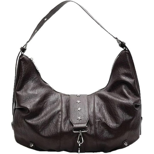 Y2K Vegan Leather Hobo Shoulder Bag