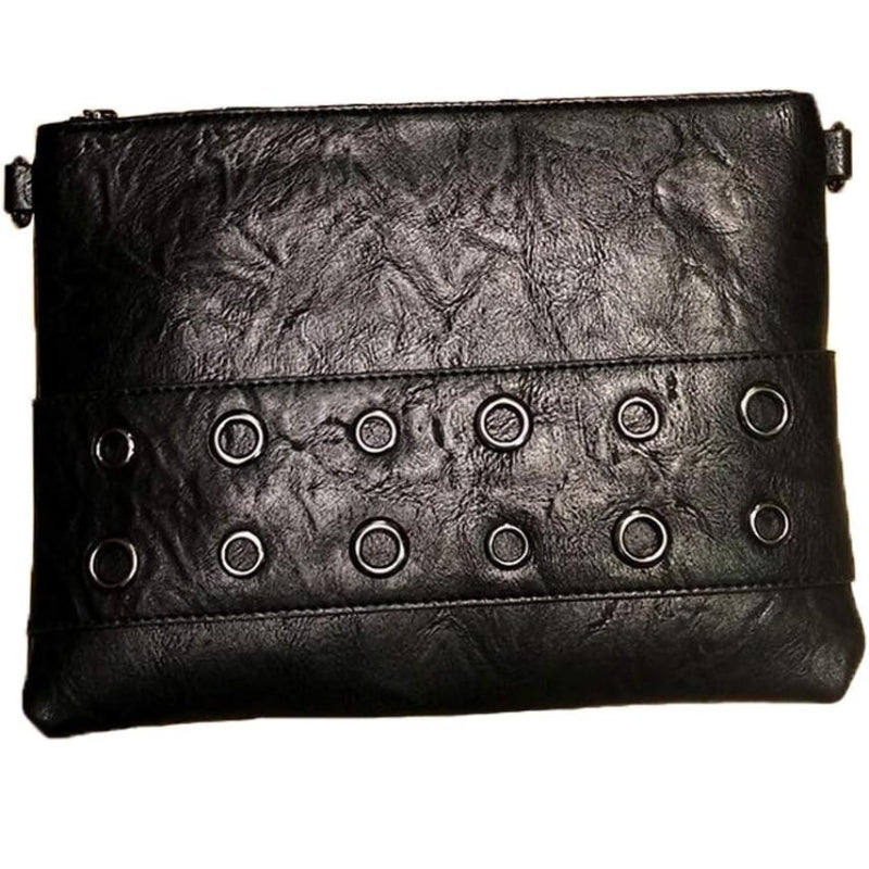 Rivet Envelope Clutch Crossbody Bag With Strap