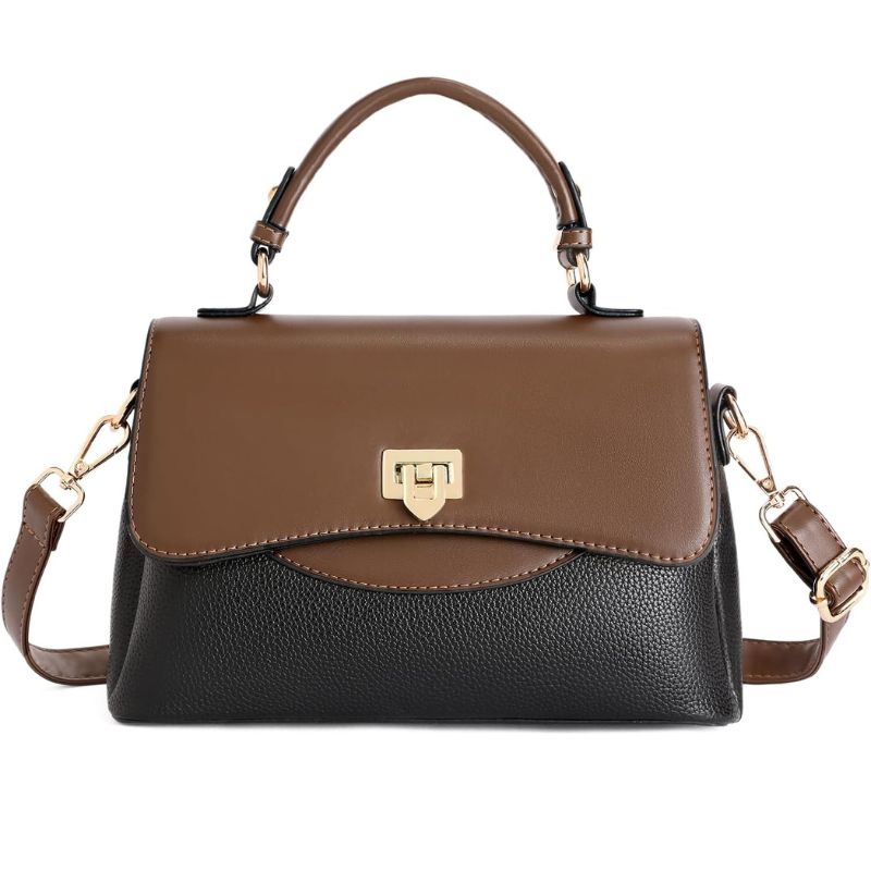Women's Vegan Leather Satchel Crossbody Bag