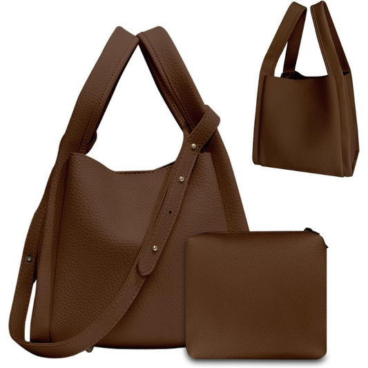 Bucket Bags For Women Vegan Leather Crossbody Bucket Handbag