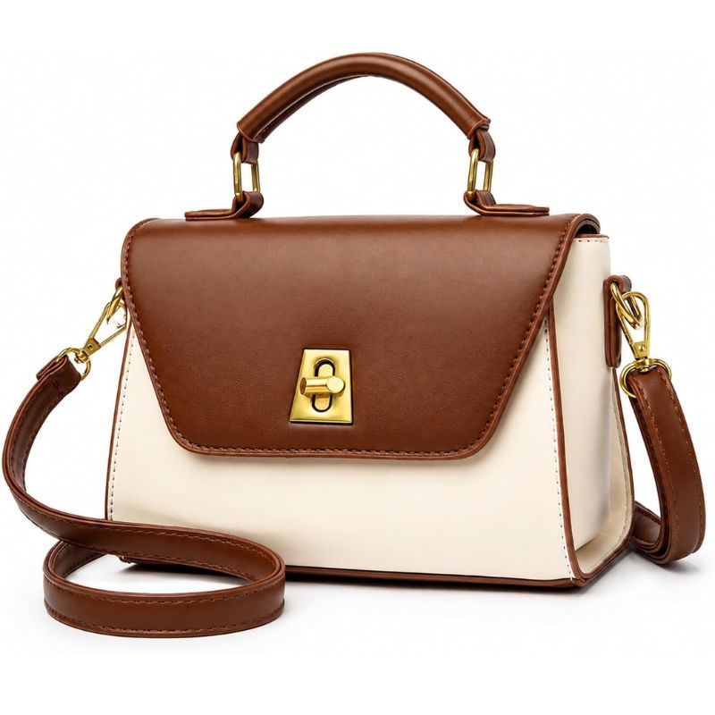 Retro Leather Crossbody Bag with Adjustable Strap