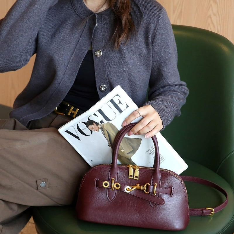 Genuine Leather Womens Leather Satchel Handbag