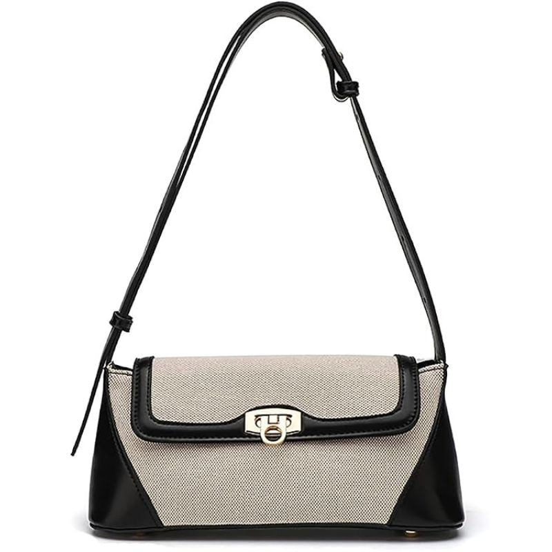 Patchwork Flap Crossbody Bag with Adjustable Strap