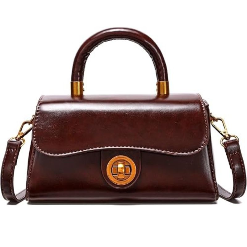 Mini Crossbody Clutch with Bright PU Finish