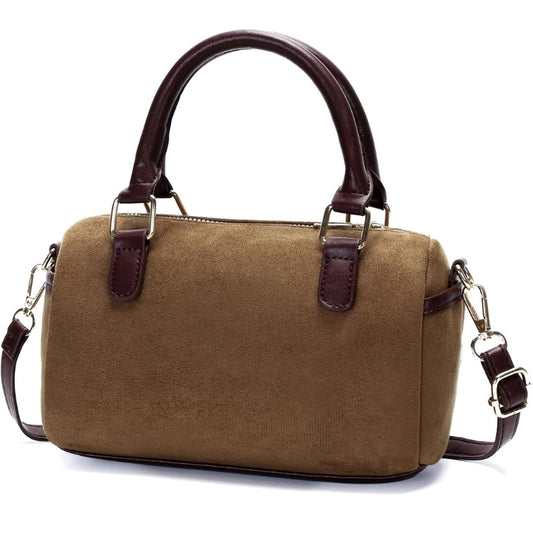 Small Faux Suede Purses Mini Top Handle Bag
