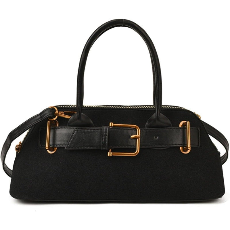 Women's Suede Shell-Shaped Leather Handbag