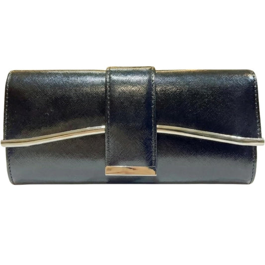 Faux Leather Flap Crossbody Clutch With Chai