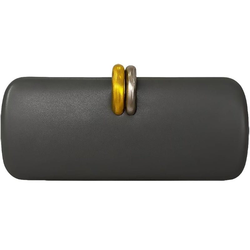 PU Leather Evening Clutch With Detachable Chain Crossbody Bag