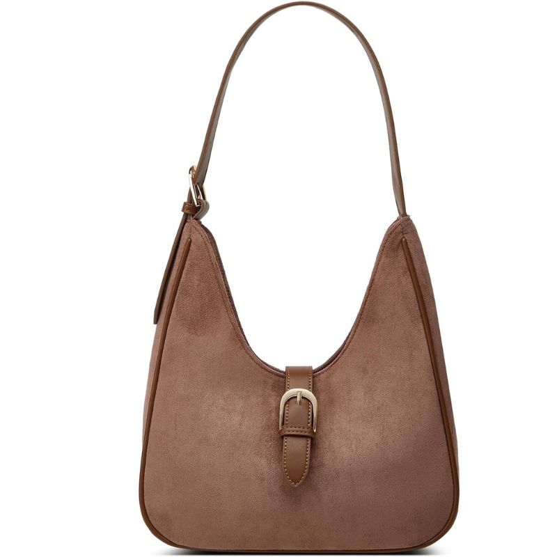 Retro Suede Shoulder Bag For Women Underarm Bag