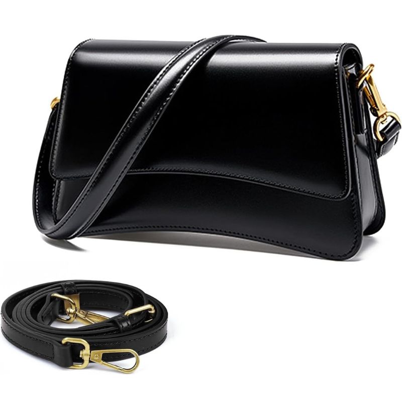 Adjustable Genuine Leather Crossbody Bag