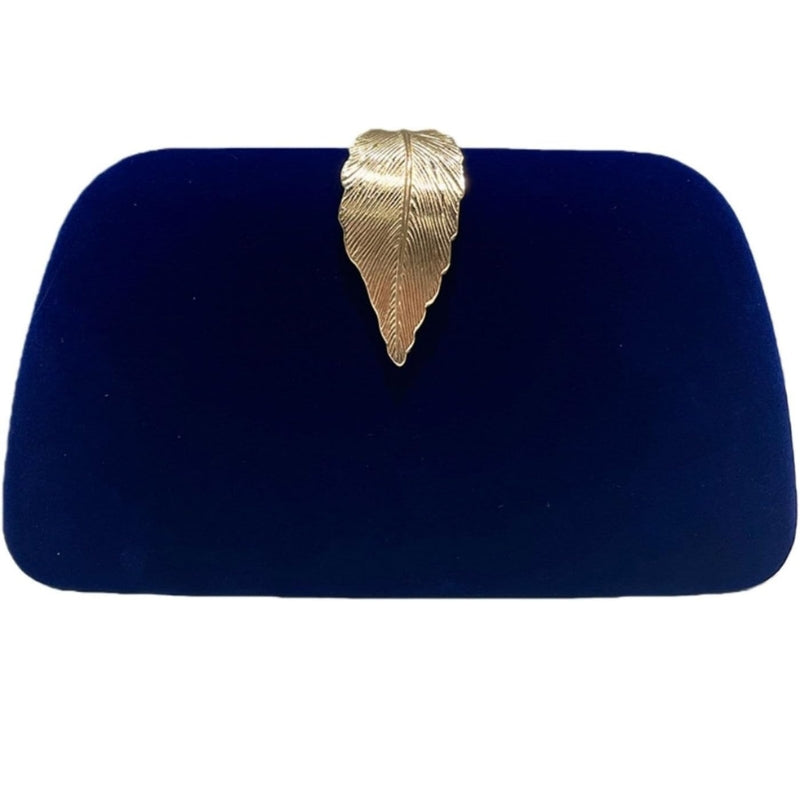 Vintage-Style Clutch With Metal Tab Clasp