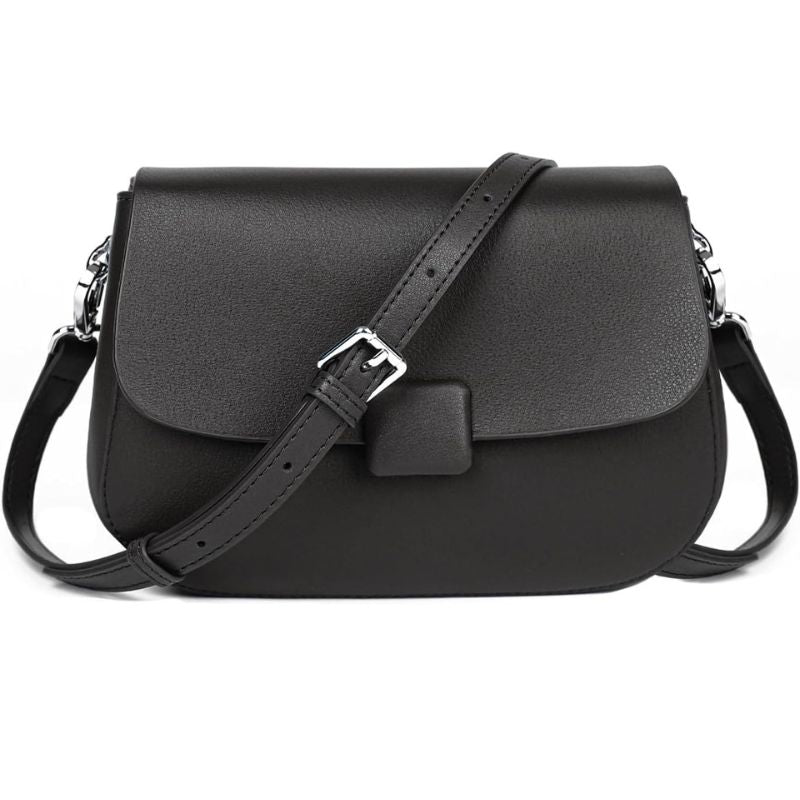 Magnetic Closur Genuine Leather Crossbody Bag