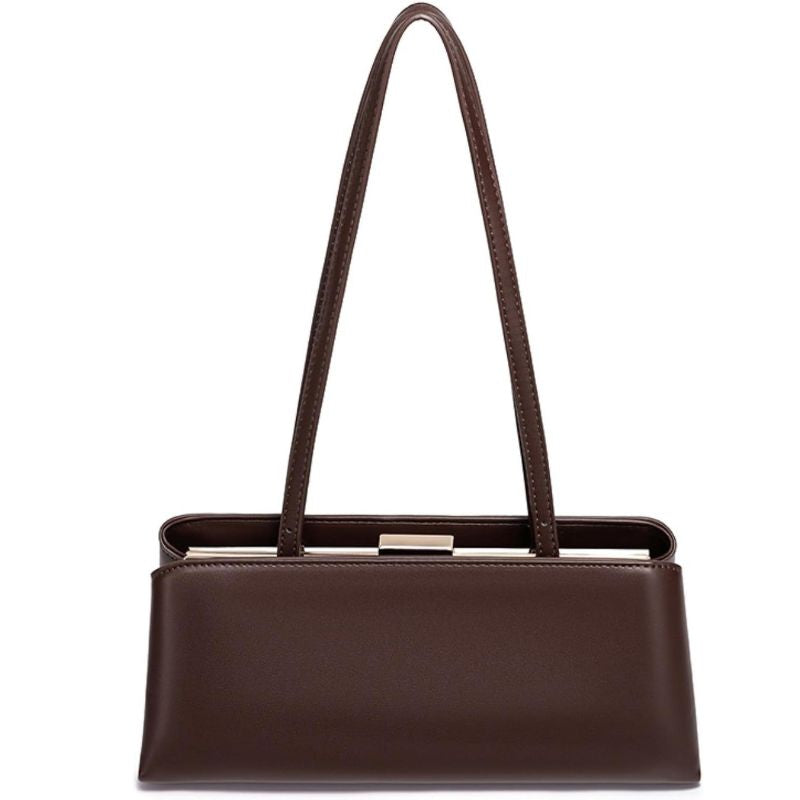 Retro PU Leather Vintage Kiss Lock Shoulder Bag