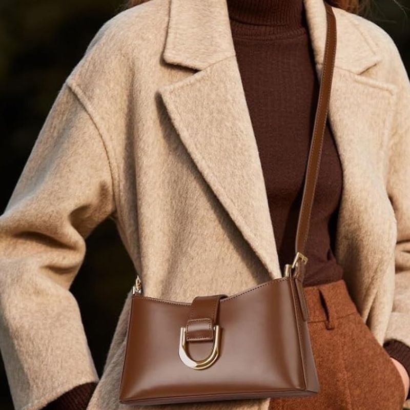 Genuine Leather Chain Shoulder Crossbody Bag