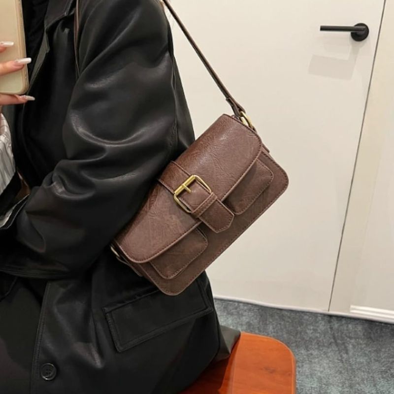 Vegan Leather Hobo Crossbody Bag with Detachable Strap