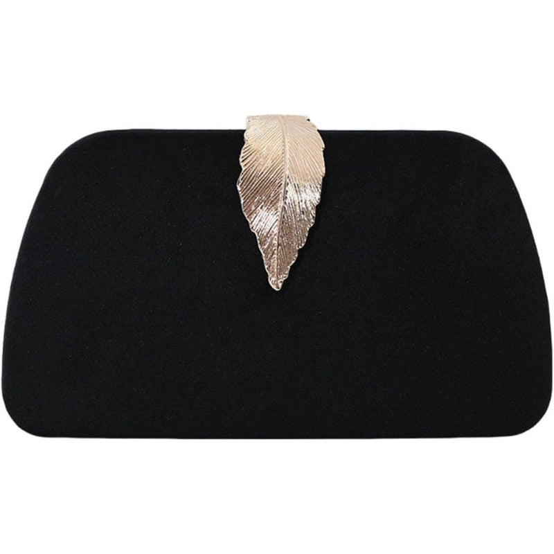 Vintage-Style Clutch With Metal Tab Clasp
