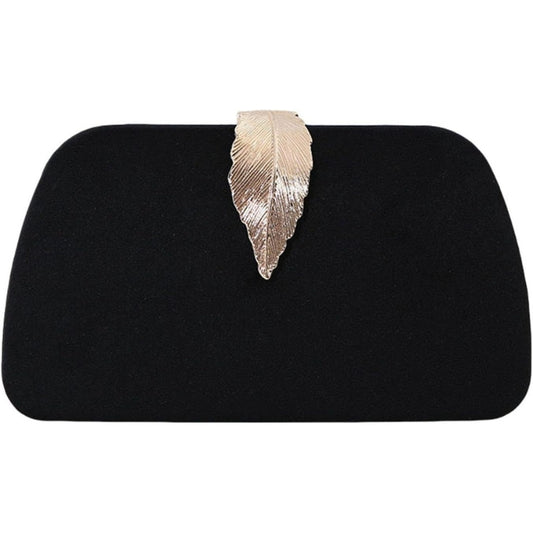 Vintage-Style Clutch With Metal Tab Clasp