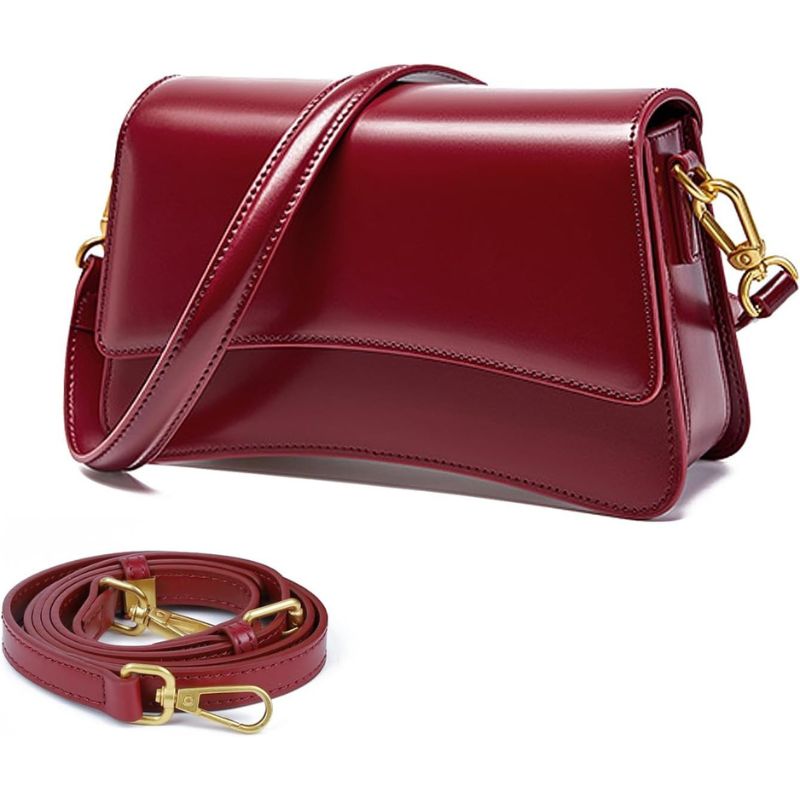 Adjustable Genuine Leather Crossbody Bag