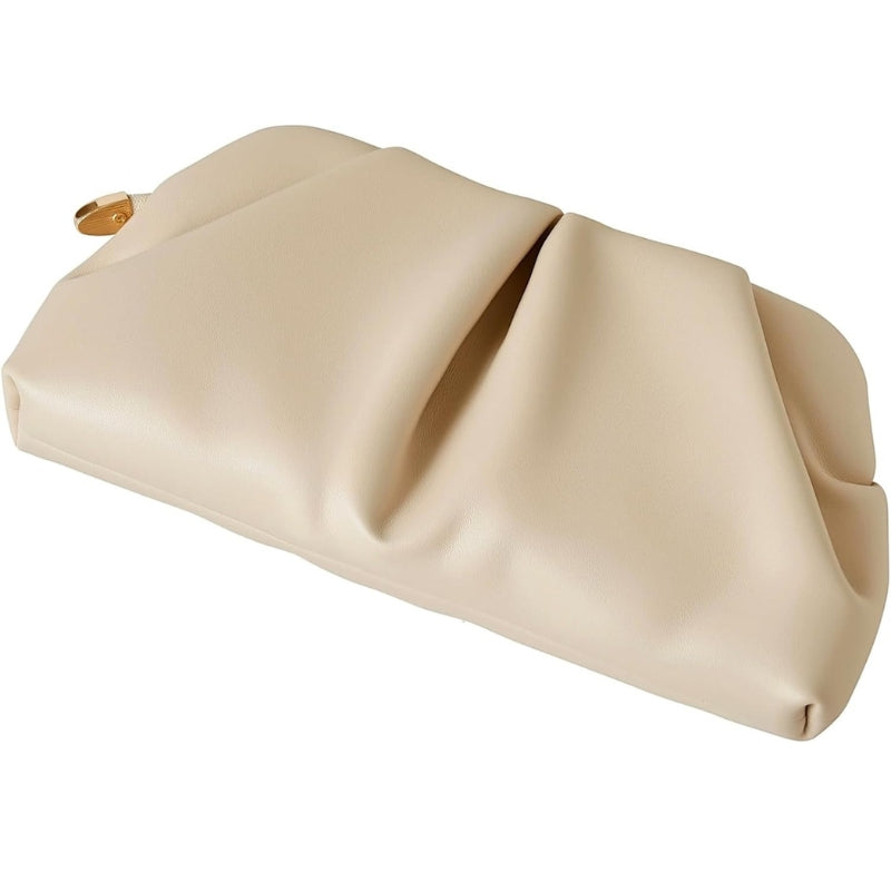 Women's Dressy Evening Bag Ruched PU Leather Clutch Purse