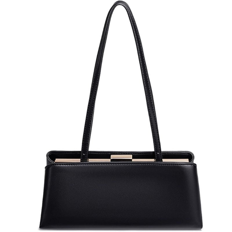 Retro PU Leather Vintage Kiss Lock Shoulder Bag