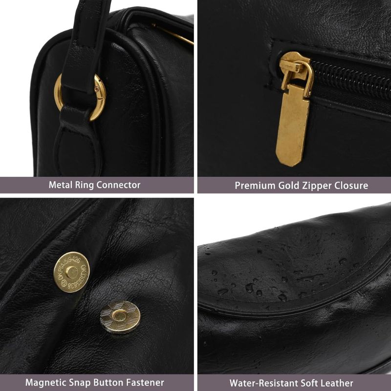 Retro Quilted PU Leather Crossbody Bag
