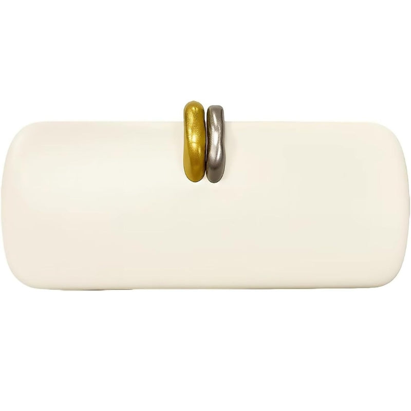 PU Leather Evening Clutch With Detachable Chain Crossbody Bag