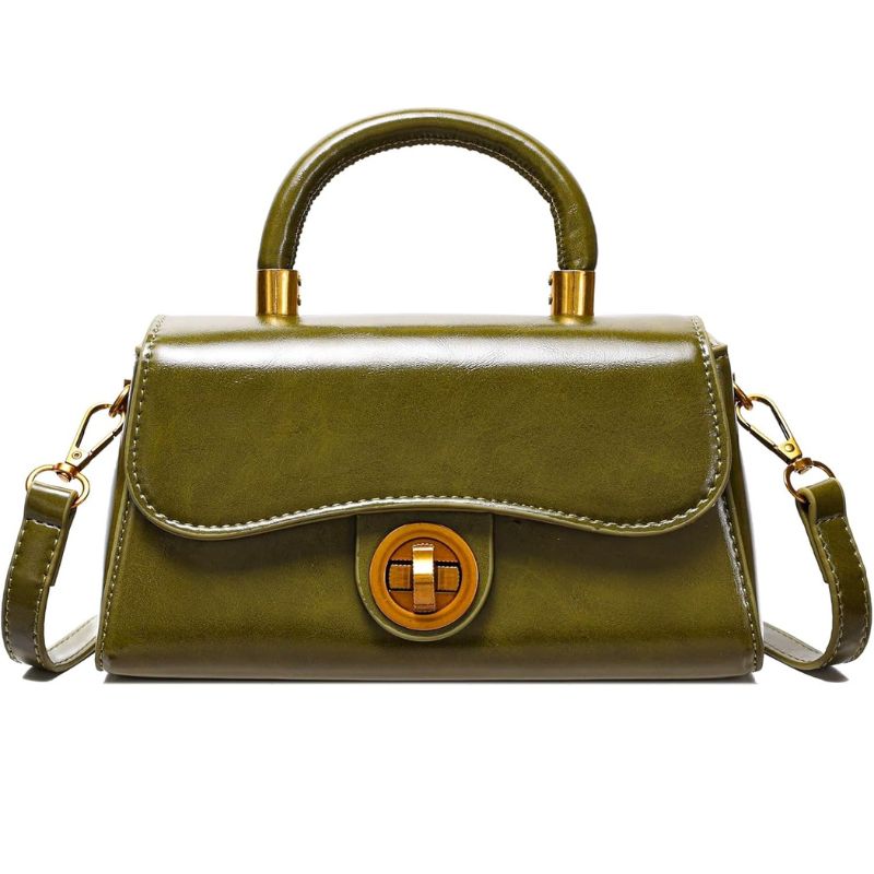 Mini Crossbody Clutch with Bright PU Finish
