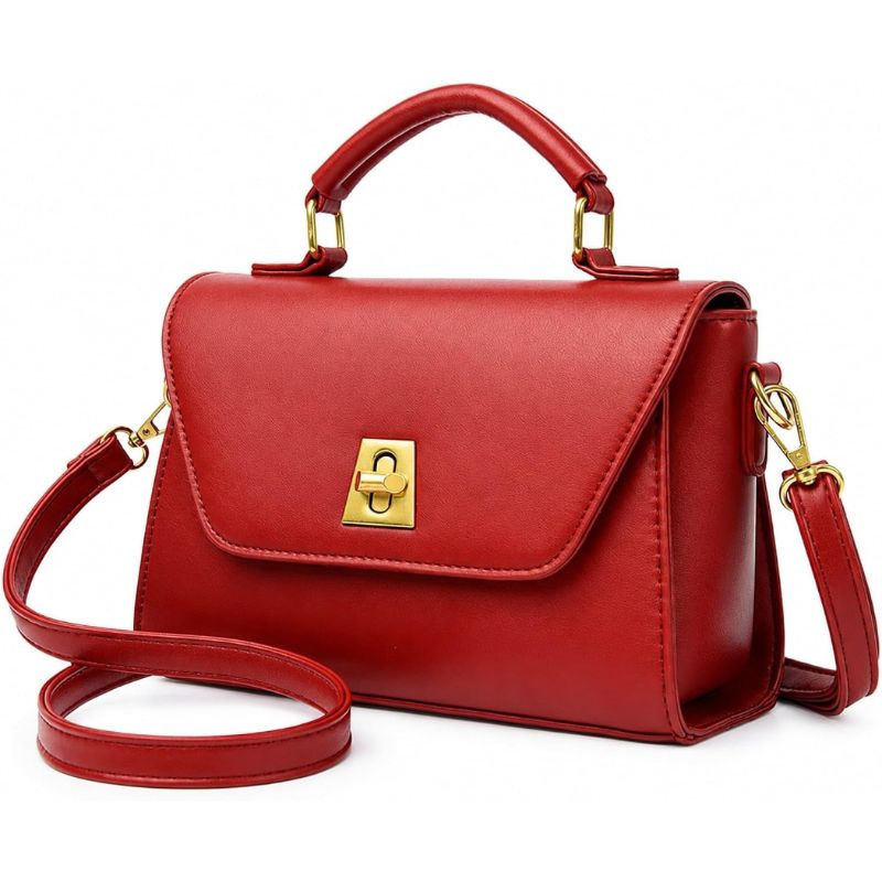 Retro Leather Crossbody Bag with Adjustable Strap