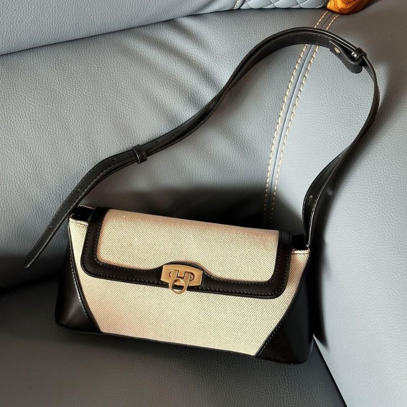 Patchwork Flap Crossbody Bag with Adjustable Strap