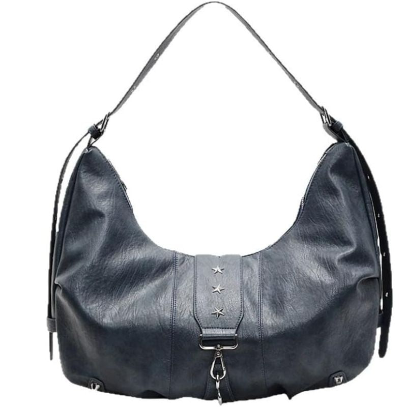 Y2K Vegan Leather Hobo Shoulder Bag