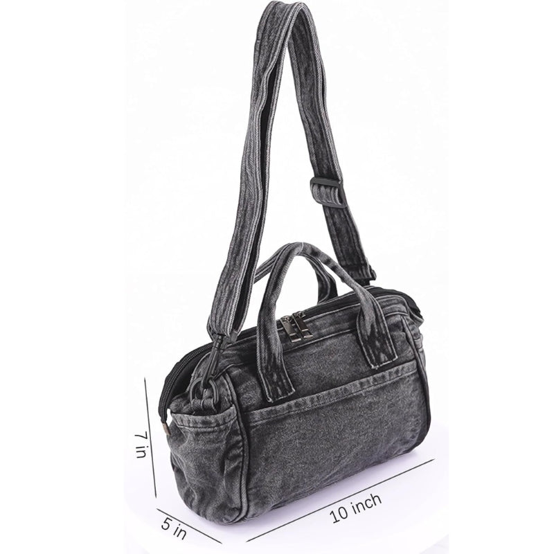 Large-Capacity Women's Denim Handbag