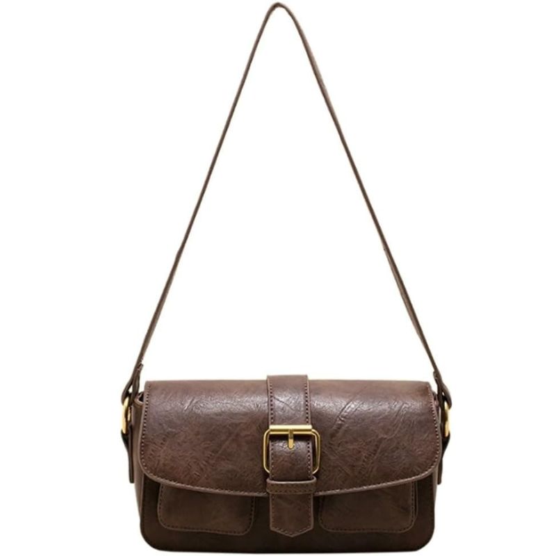 Vegan Leather Hobo Crossbody Bag with Detachable Strap