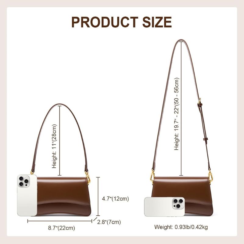 Adjustable Genuine Leather Crossbody Bag