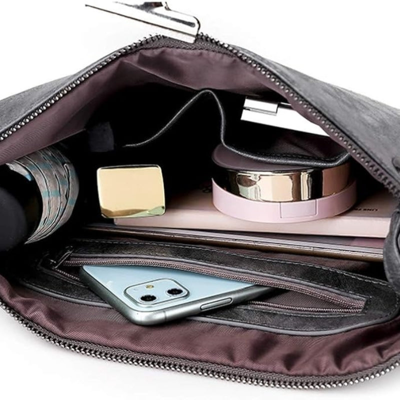 Oversize Envelope Clutch with Wristlet Strap