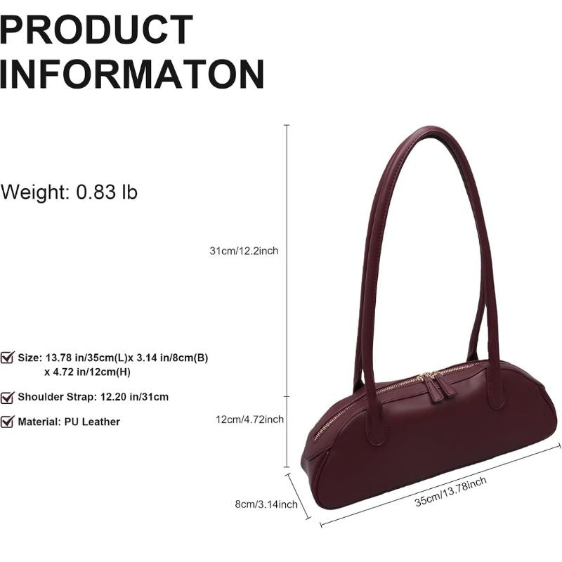 Trendy Swing Zip Shoulder Bag Women Vegan Leather