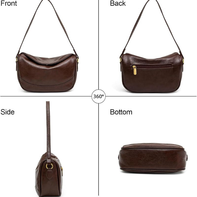 Retro Quilted PU Leather Crossbody Bag
