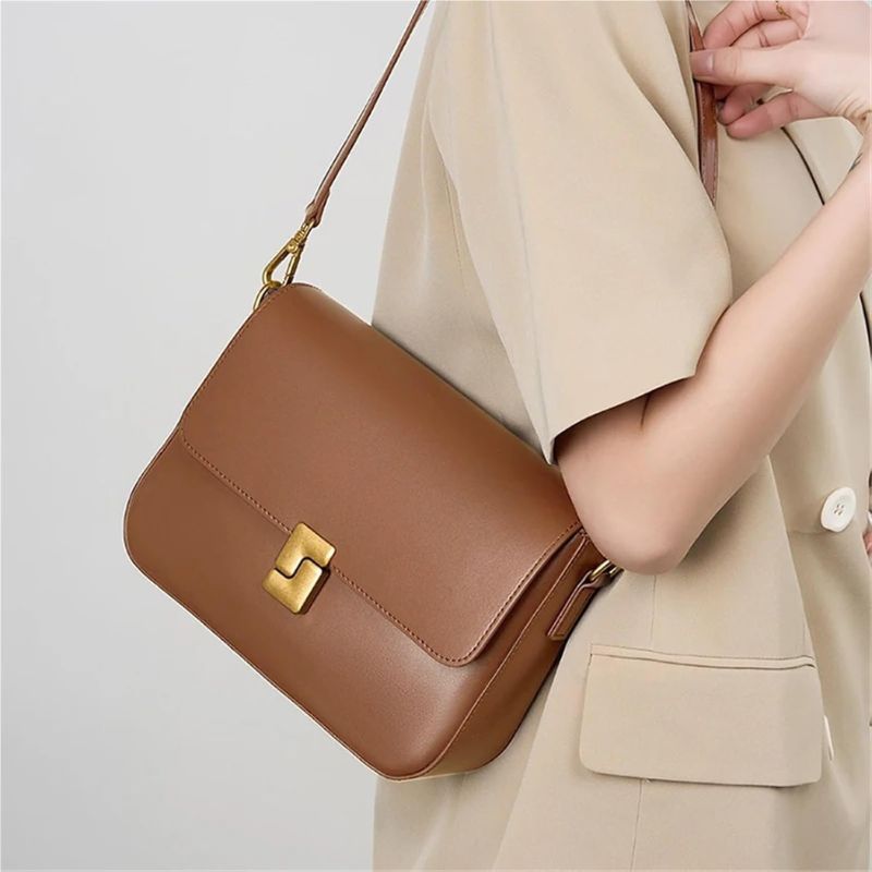Premium Leather Commuter Shoulder Bag
