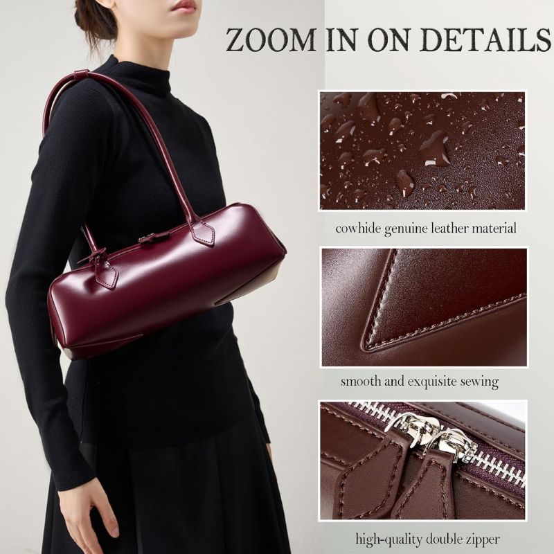 Genuine Leather Evening Bag for Women Shoulder Bag