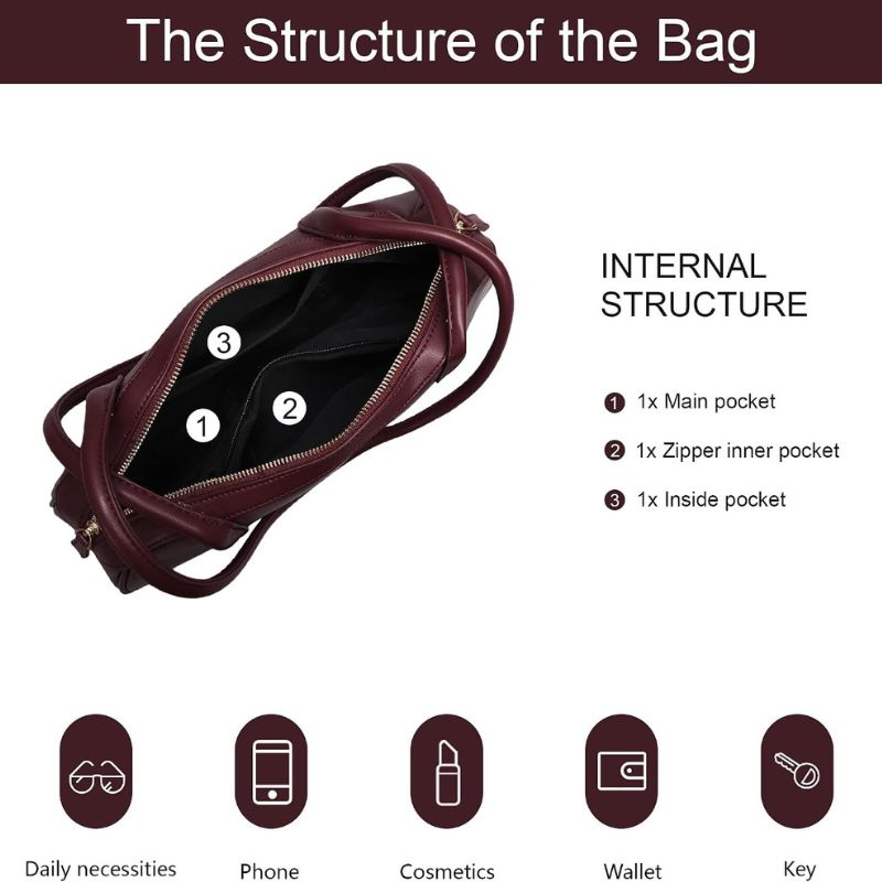 Trendy Swing Zip Shoulder Bag Women Vegan Leather